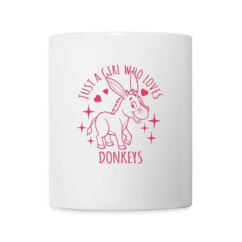 Just a girl who loves donkeys - Cartoon - Tasse - Weiß - Vorne