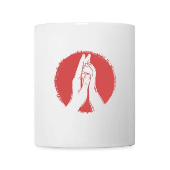 Hand + Dog Paw - High Five - Dog Fan - Mug - white - Front