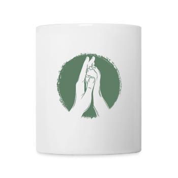 Hand + Dog Paw - High Five - Dog Fan - Mug - white - Front