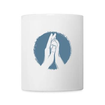 Hand + Dog Paw - High Five - Dog Fan - Mug - white - Front