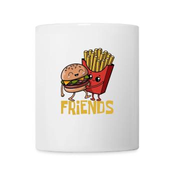 Burger & Pommes - Fast Food - Friends - Party - Tasse - Weiß - Vorne