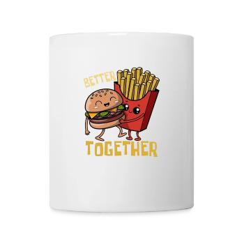 Burger & Pommes - Fast Food - BetterTogether - Tasse - Weiß - Vorne