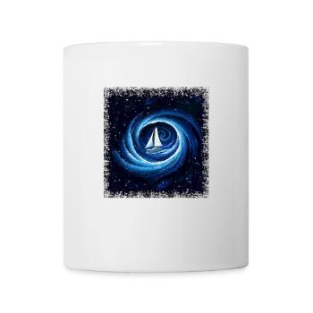 Voilier Galaxie Voie Lactée Espace Fantaisie - Mug blanc - blanc - Devant