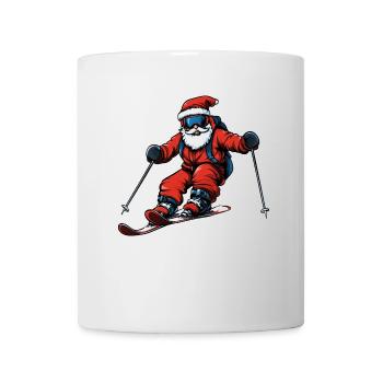 Noël des skieurs - Mug blanc - blanc - Devant