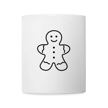 Lebkuchenmann, Lebkuchen Naschen - Tasse - Weiß - Vorne
