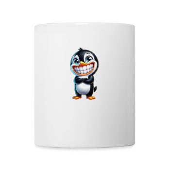 Cute grinning penguin cartoon - Mug - white - Front