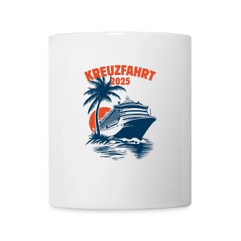 Kreuzfahrt 2025, Kreuzfahrtschiff, Schiffsreise - Tasse - Weiß - Vorne
