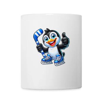 Coole Pinguin Eishockeyspieler Comic - Tasse - Weiß - Vorne