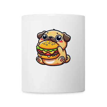 Funny Pug Burger Fast Food Dog Humor - Mug - white - Front