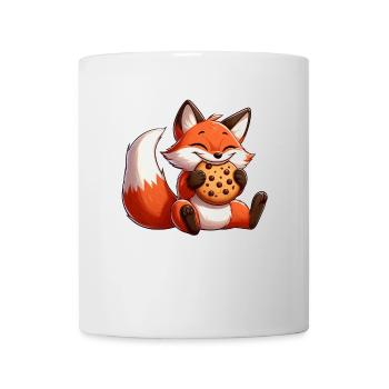 Comic Fuchs mit Keksen Süßigkeiten - Tasse - Weiß - Vorne