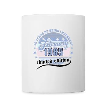 40. Geburtstag Februar 1985 Jahrgang 40 Jahre - Tasse - Weiß - Vorne