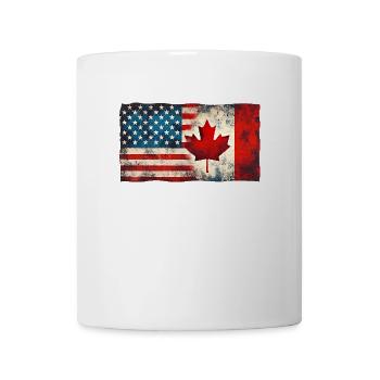 USA Canada Friendship Flag North America - Mug - white - Front