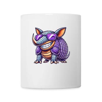 Cool Armadillo Cartoon Sunglasses Summer - Mug - white - Front
