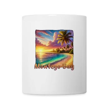 Sunset Montego Bay Palm Trees Beach - Mug - white - Front