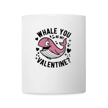 Baleine, tu es mon Valentin ? Saint-Valentin - Mug blanc - blanc - Devant
