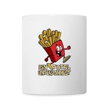 Bin total unterpommest Pommes Fast Food Geschenk - Tasse - Weiß - Vorne