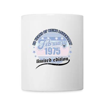 50. Geburtstag Februar 1975 Jahrgang 50 Jahre - Tasse - Weiß - Vorne