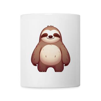 Cute Sloth Cartoon Relaxed Happy - Mug - white - Front