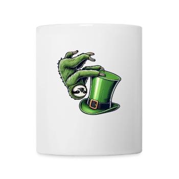 St. Patrick's Sloth Shamrock Handstand - Mug - white - Front