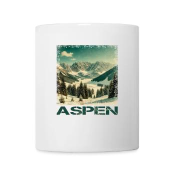 Aspen Colorado Ski Snowboard Hiver Vintage - Mug blanc - blanc - Devant