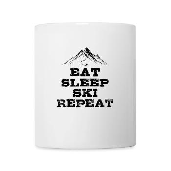 Eat Sleep Ski Repeat - Ski - Ski - Mug - white - Front