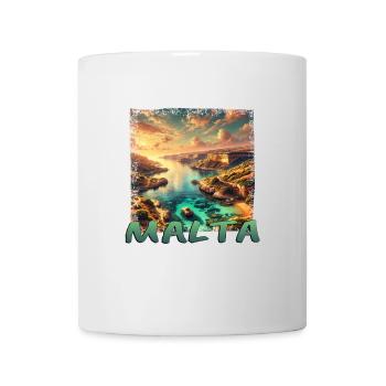Malta Insel Mittelmeer Urlaub Grunge Stil - Tasse - Weiß - Vorne