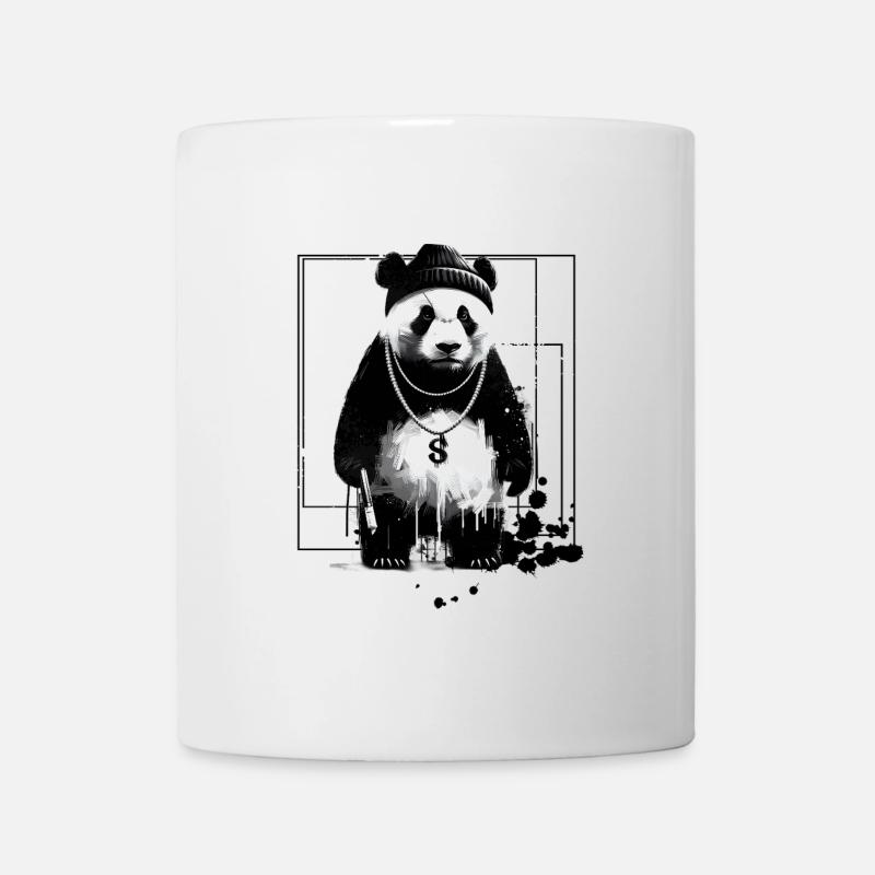 Panda als Gangster Panda Motive - Tasse - Weiß