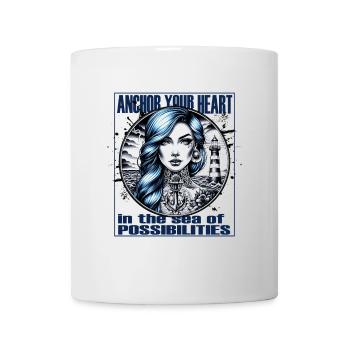 Hope Tattoo Design with Anchor Retro Maritime - Mug - white - Front