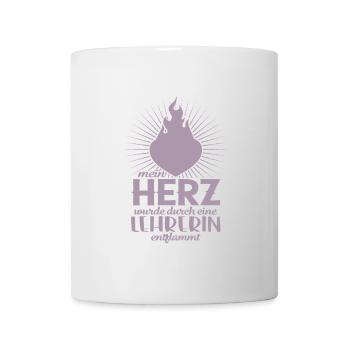 Amoureux du professeur mon cœur Chers enseignants, chers enseignants - Mug blanc - blanc - Devant