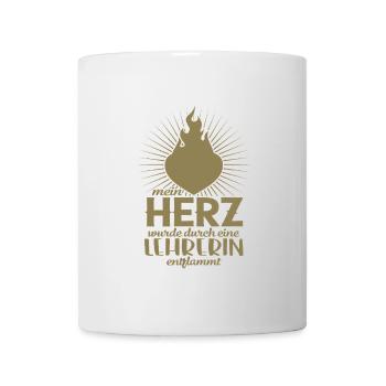 Amoureux du professeur mon cœur Chers enseignants, chers enseignants - Mug blanc - blanc - Devant