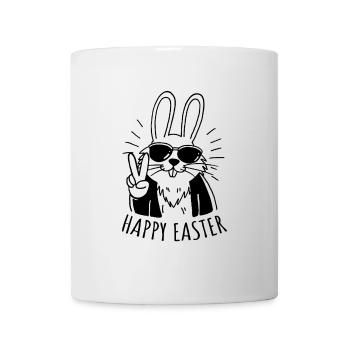 Happy Easter - Osterhase - Osterei - Geschenk - Tasse - Weiß - Vorne