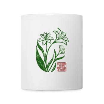 Blumen - Frühling - Soyez le soleil - Spruch - Mug blanc - blanc - Devant