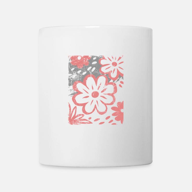 Fleurs - Printemps - Été - Dire - Mug blanc - blanc