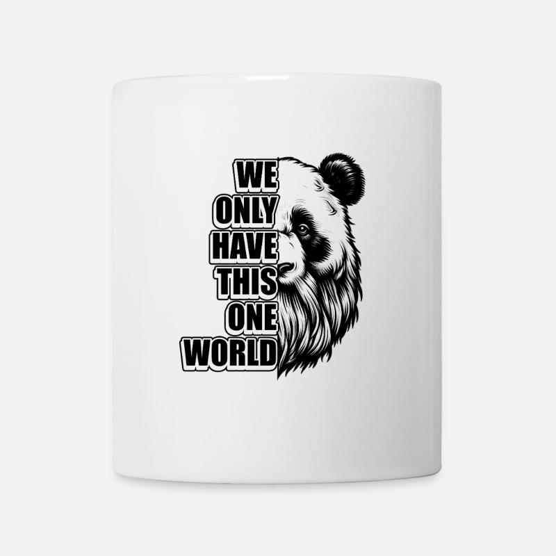 alter Panda mit Bart Panda Spruch Motive - Tasse - Weiß