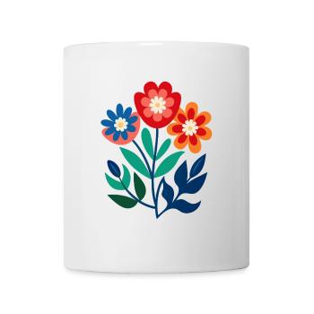 Blumen - Frühling - Sommer - Blüten - Tasse - Weiß - Vorne