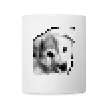 Pixel Jindo Puppy - Tasse - Weiß - Vorne