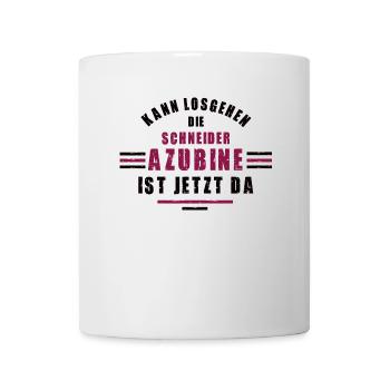Azubine Schneider Lehre Ausbildung Schneiderin - Tasse - Weiß - Vorne