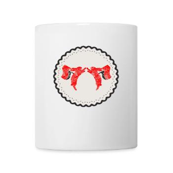 bunny high five highfive antifa links flagge rot - Tasse - Weiß - Vorne