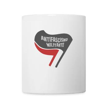 FLAGGE ANTIFA FLAGGEN ITALIENISCH ANTIFASCISMO - Tasse - Weiß - Vorne