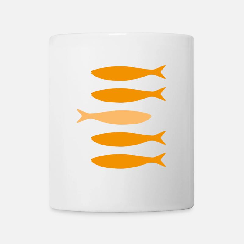 Sardines oranges - Mug blanc - blanc