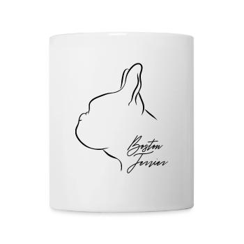 BOSTON TERRIER Profil Chien Chien Wilsigns - Mug blanc - blanc - Devant