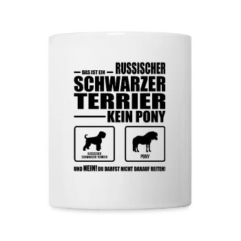 RUSSISCHER SCHWARZER TERRIER kein Pony Wilsigns - Tasse - Weiß - Vorne