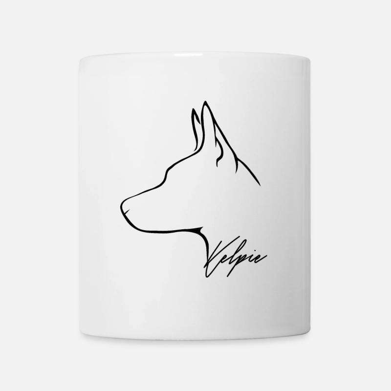 KELPIE Profil Hund Hunde Hütehund Wilsigns - Tasse - Weiß