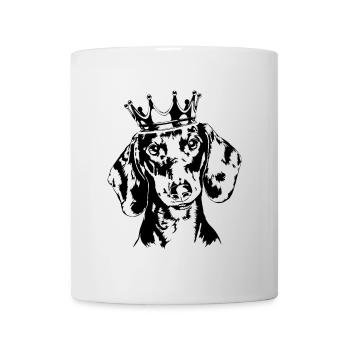 BLAIREAU TECKEL Couronne chien chien Wilsigns - Mug blanc - blanc - Devant