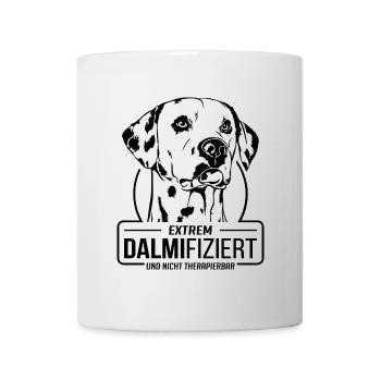 DALMIFIZIERT Dalmatiner Hundespruch Hund Wilsigns - Tasse - Weiß - Vorne