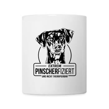 PINSCHERFIZIERT Deutscher Pinscher Hunde Wilsigns - Tasse - Weiß - Vorne