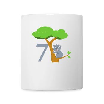 Cute Koala Bear with Tree - 7th Birthday - Mug - white - Front