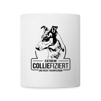 COLLIEFIZIERT Collie Kurzhaarcollie Hundespruch - Tasse - Weiß - Vorne