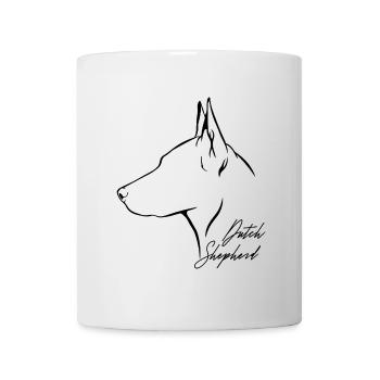 BERGER HOLLANDAIS Profil Chiens Wilsigns - Mug blanc - blanc - Devant