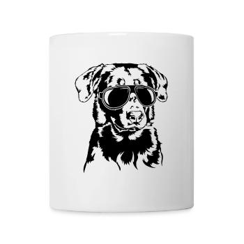 BEAUCERON cool Sonnenbrille Hunde Hund Wilsigns - Tasse - Weiß - Vorne